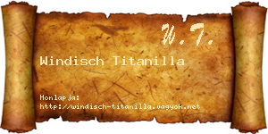 Windisch Titanilla névjegykártya